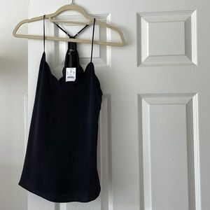 Jcrew scalloped black top